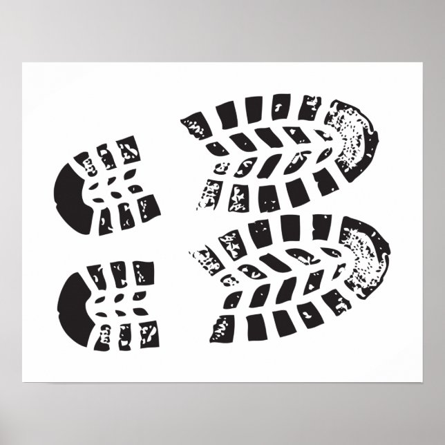Zapatillas Negro y Blanco Impresión (Frente)