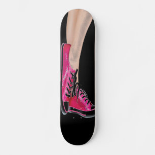 Zapatillas rosas monopatín negro