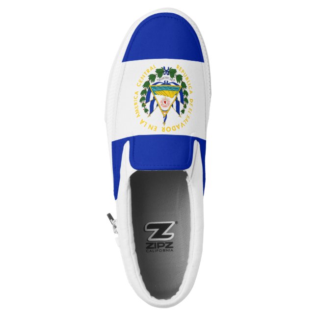 Zapatillas Slip-On Bandera de El Salvador (Parte superior del zapato izquierdo)