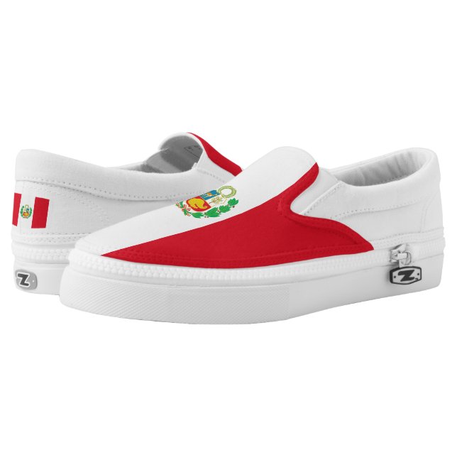 Zapatillas Slip-On Bandera de Perú (Par)