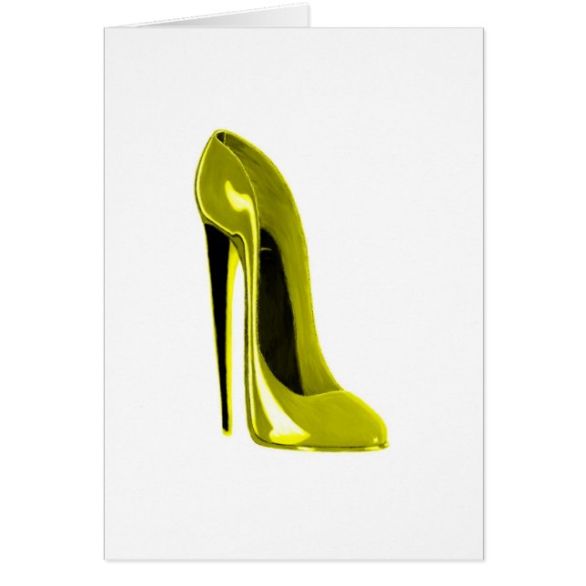 Zapato amarillo suave del estilete (Frente)