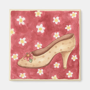 Zapato de flores - imán