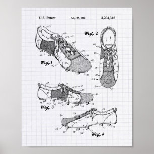 Zapato de fútbol 1980 Arte de patentes - Peper en