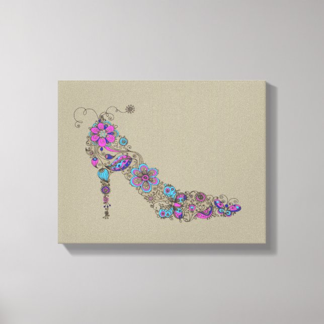 Zapato de moda - Lienzo envuelto (Anverso)