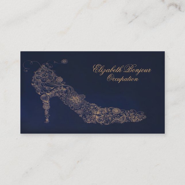 Zapato de moda ~ Tarjeta de visita (Anverso)
