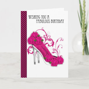 Zapato De Moda Y Tarjeta De Saludo De Cumpleaños D