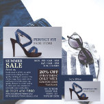 Zapato de mujer, publicidad de tienda de ropa de m<br><div class="desc">Volantes de zapato de mujer,  tienda de ropa de mujer Publicidad por The Business Card Store.</div>