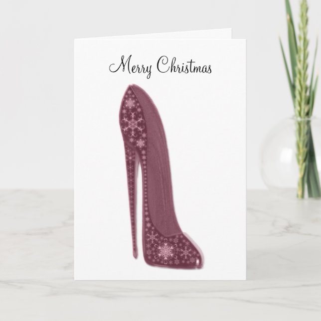 Zapato del estilete del navidad y GIF rojos del (Anverso)