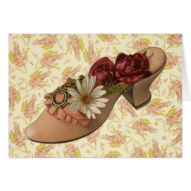 Zapato floral victoriano vintage (Anverso (Horizontal))