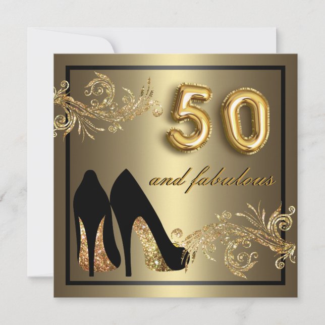 Zapatos bailarines - Fabulosa invitación a los 50  (Anverso)