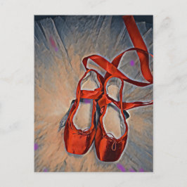 Zapatos de ballet con pinzas violetas postal