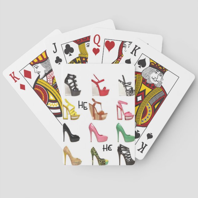 zapatos de cartas de juego para su espalda blanca (Reverso)