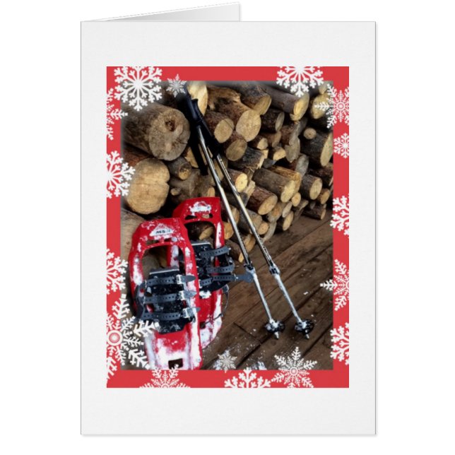 ¡Zapatos de nieve cansados! Tarjeta pequeña (Frente)