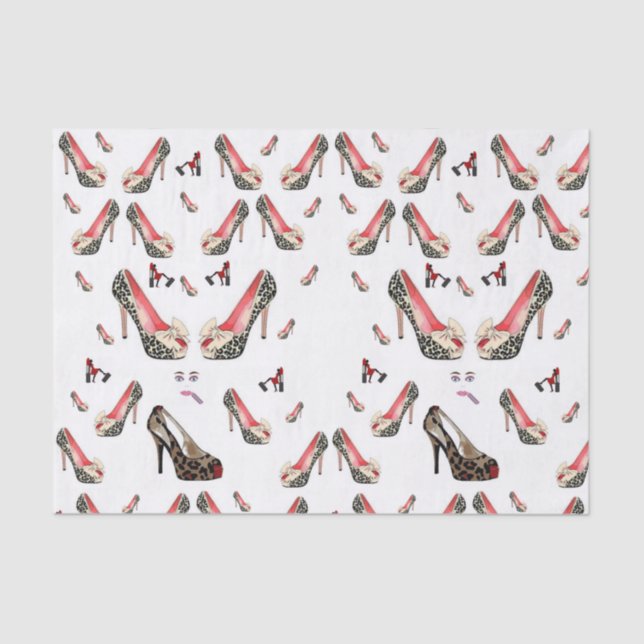 Zapatos de papel de tejido decorativo (Anverso)