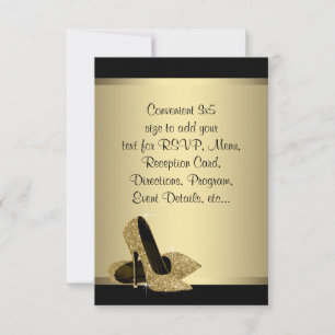 Zapatos de tacón alto de oro negro RSVP