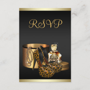 Zapatos de tacón alto leopardo dorado RSVP