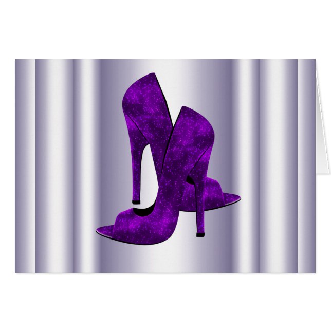 Zapatos de tacón alto morados (Anverso (Horizontal))