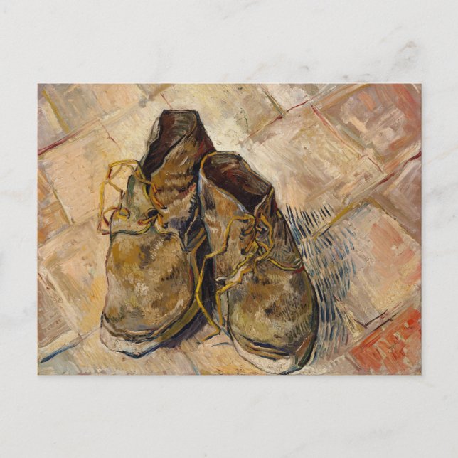 Zapatos de Vincent Van Gogh, postal de 1886 (Anverso)
