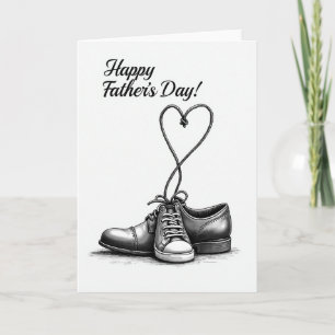 Zapatos del Día del Padre Amoroso Tarjeta