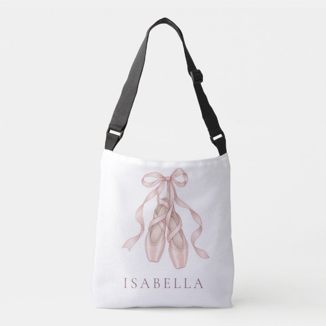 Zapatos Elegantes de Punta Rosa Bolsa de Ballet Pe (Anverso)