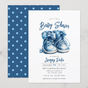 Zapatos para bebés   Invitación de Blue Boy Baby S