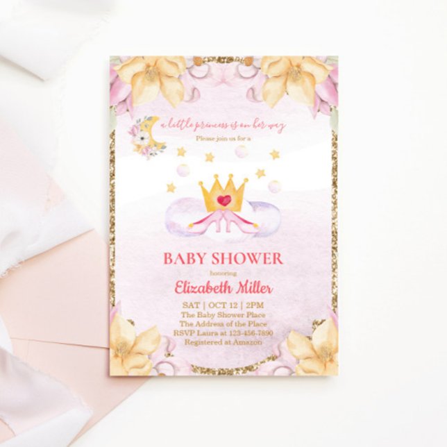 Zapatos Princesas E Invitación De La Corona A Baby (Subido por el creador)