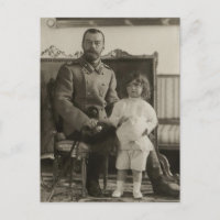Zar Nicolás, zarevich Alexis de Rusia Tarjeta post