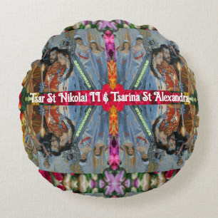Zar St Nikolai II y almohada Tsarina St Alexandra