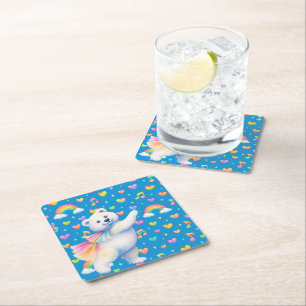 Zarah el Oso Polar Bailarín • Posavasos de Papel