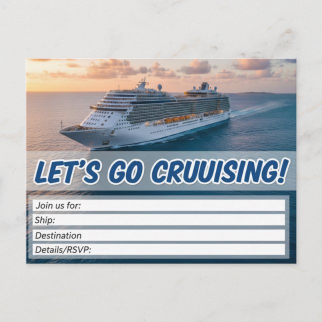¡Zarpemos! Invitación de crucero (Anverso)