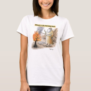 Zarza ardiente de Moses que tuesta la camiseta de