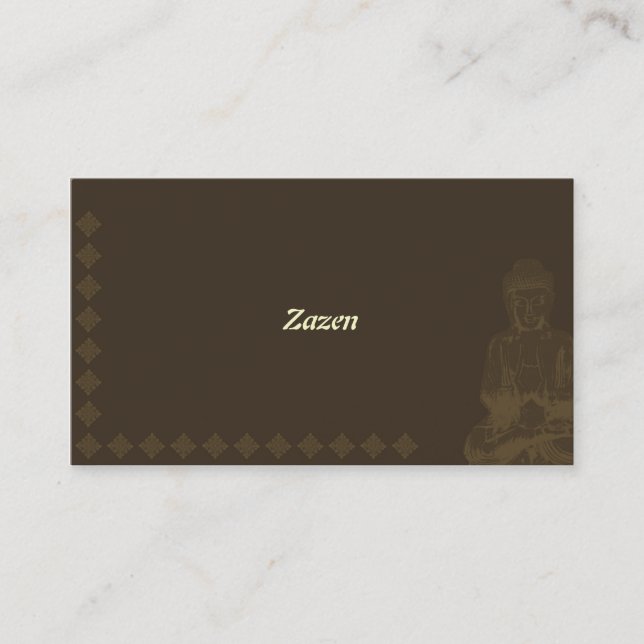 zazen las tarjetas de visita (Anverso)
