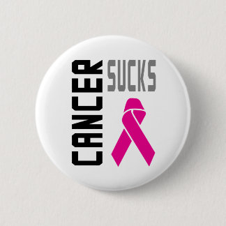 Zazzle Cancer Sucks Botón Rosa