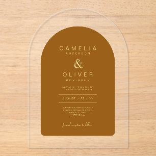 Zazzle Invitación de Boda de Acrílico Arcó Terraco