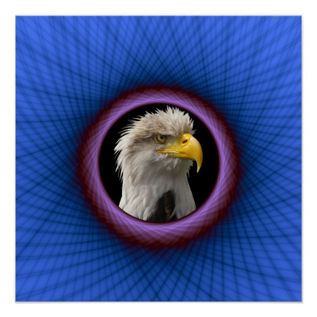 Zazzle Perfect Poster Blue and Purple Window Frame (Anverso)