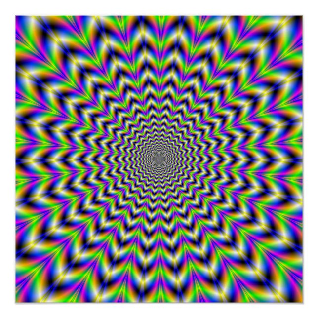 Zazzle Perfect Poster Estrella psicodélica (Anverso)