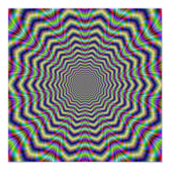 Zazzle Perfect Poster Psychedelic Web Star (Anverso)