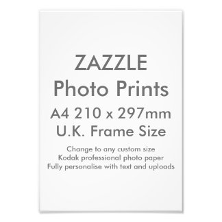 Zazzle Personalizado A4 Impresión fotográfica Rein