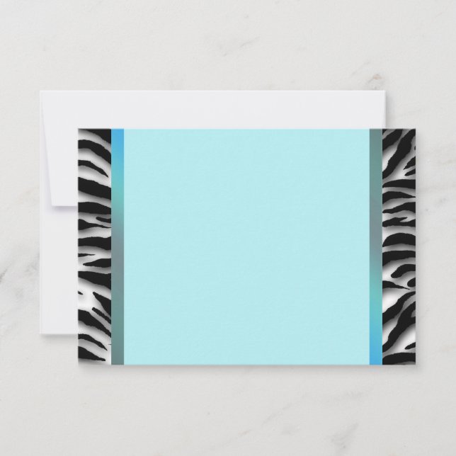 Zebra azul verde azulada RSVP (Anverso)