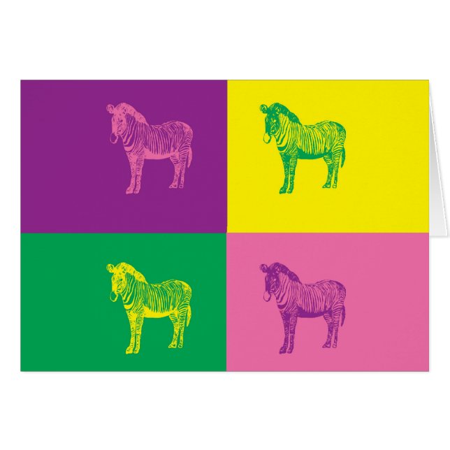 Zebra de arte pop (Anverso (Horizontal))