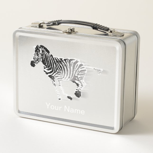 Zebra Lunch Box - Regalo Safari personalizado (Anverso)