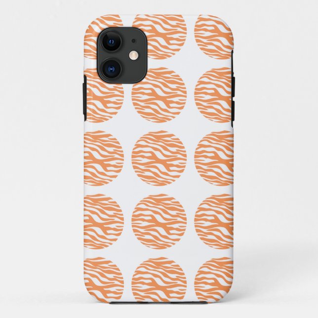 Zebra Print Polka Dots iPhone 5 Tough Xtreme Funda (Reverso)