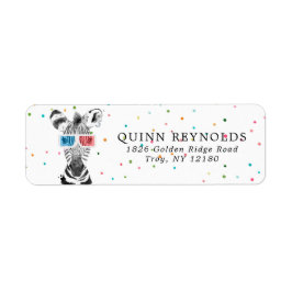 Zebra Safari | Etiqueta de dirección de devolución