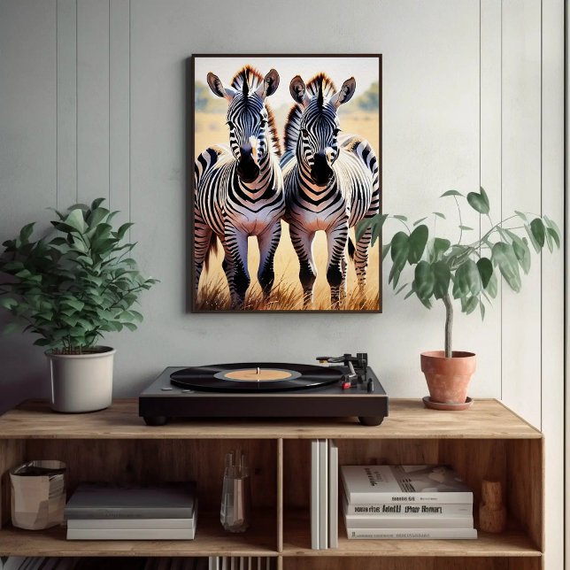 Zebras coloridas Safari inspiradas en el arte (Subido por el creador)