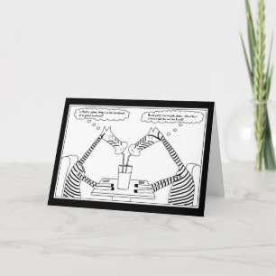 Zebras compartiendo una tarjeta de cumpleaños de M