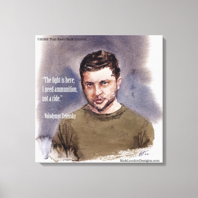 Zelensky, impresión de lienzo de Volodymir (Anverso)