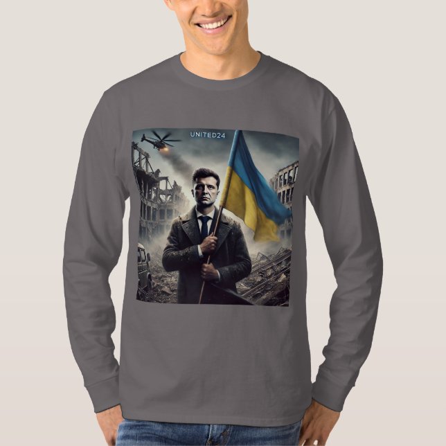 Zelenskyy apoya la camiseta de los hombres de Ucra (Anverso)