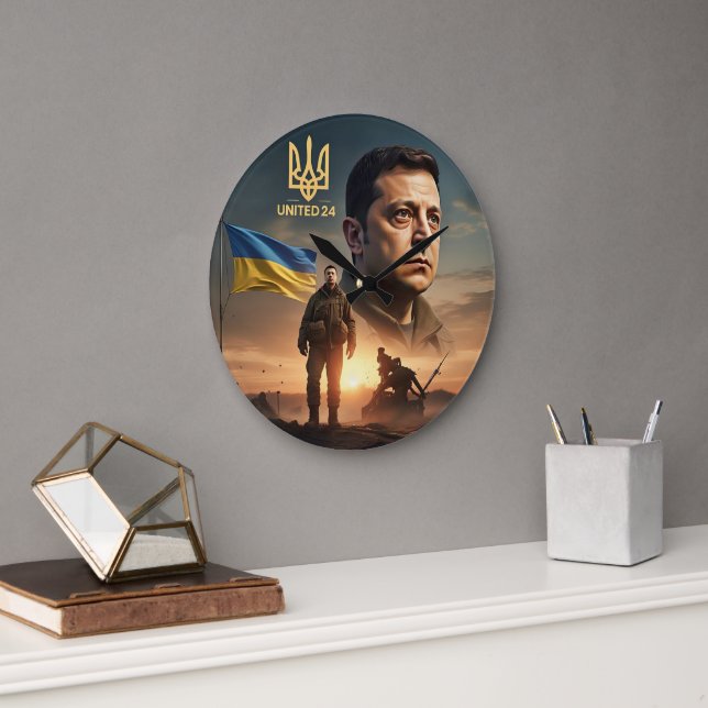 Zelenskyy El reloj del muro del presidente ucrania (Oficina)