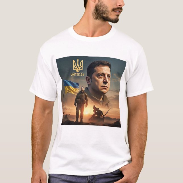 Zelenskyy Ucrania Fuerza camiseta de tributo Unite (Anverso)