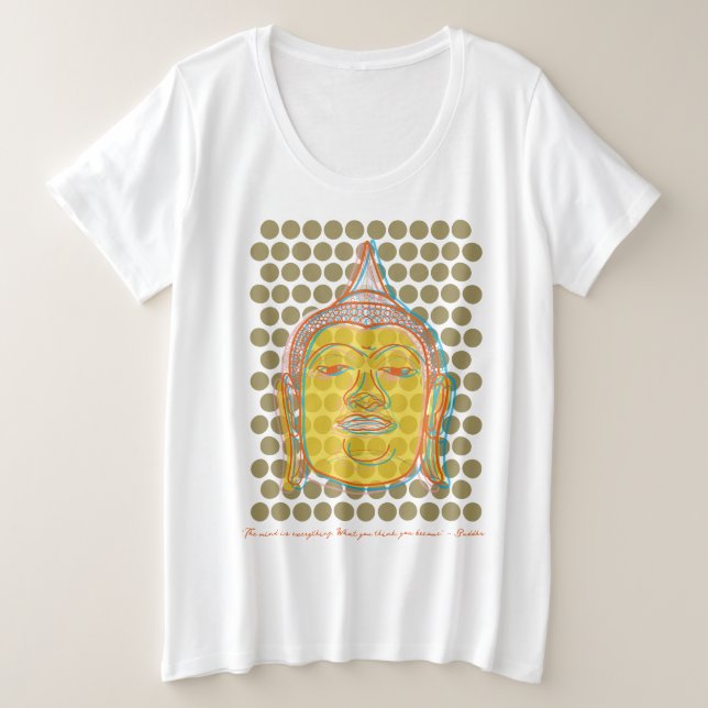 Zen Asian Yellow Buddha Offset (Buda amarillo asiá (Anverso del diseño)